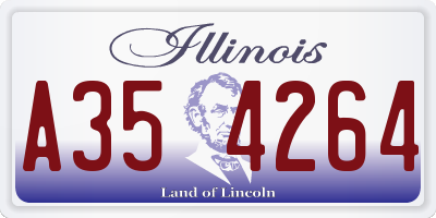 IL license plate A354264