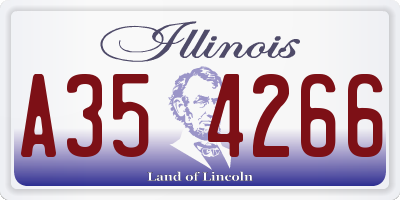 IL license plate A354266