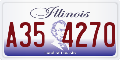 IL license plate A354270