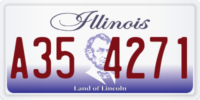 IL license plate A354271