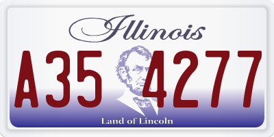 IL license plate A354277