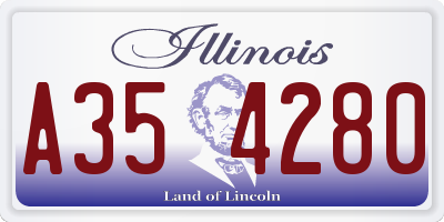 IL license plate A354280