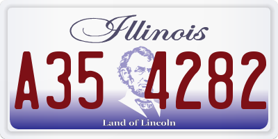 IL license plate A354282