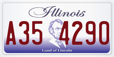 IL license plate A354290