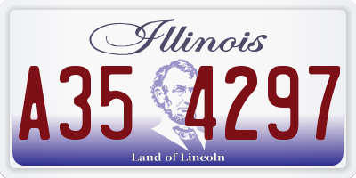 IL license plate A354297