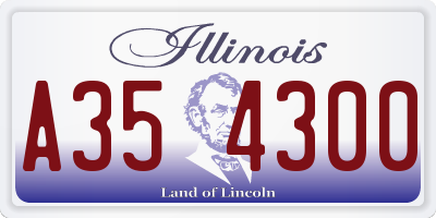 IL license plate A354300