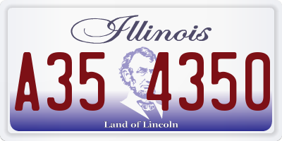 IL license plate A354350