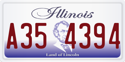IL license plate A354394