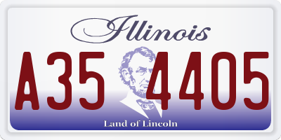 IL license plate A354405