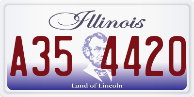 IL license plate A354420