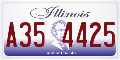 IL license plate A354425