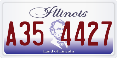 IL license plate A354427