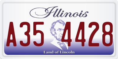 IL license plate A354428
