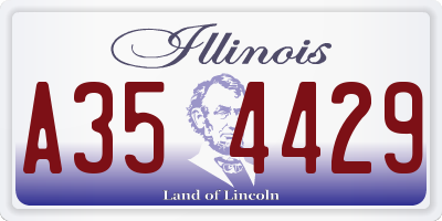 IL license plate A354429