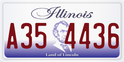 IL license plate A354436