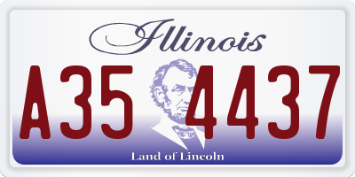 IL license plate A354437