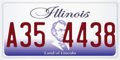 IL license plate A354438