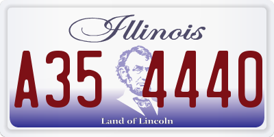IL license plate A354440
