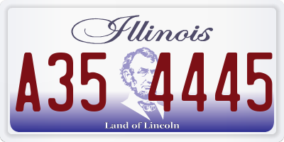 IL license plate A354445