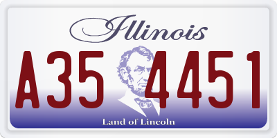 IL license plate A354451
