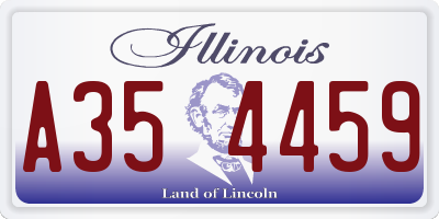 IL license plate A354459