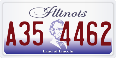 IL license plate A354462