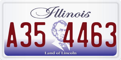 IL license plate A354463