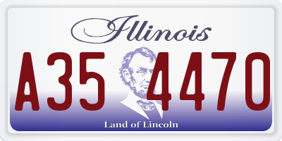IL license plate A354470