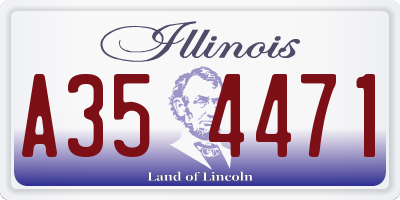 IL license plate A354471