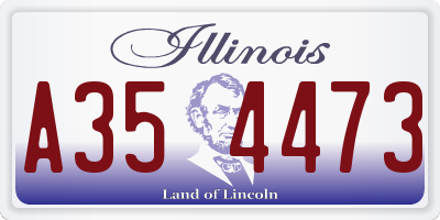 IL license plate A354473