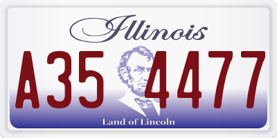 IL license plate A354477