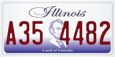 IL license plate A354482