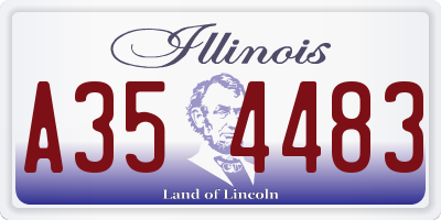 IL license plate A354483