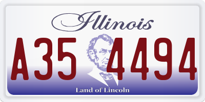 IL license plate A354494
