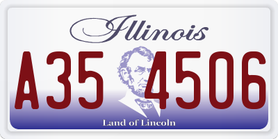 IL license plate A354506