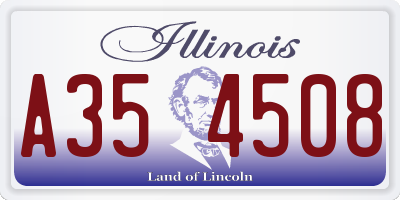 IL license plate A354508