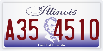 IL license plate A354510