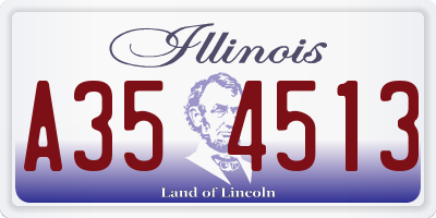 IL license plate A354513
