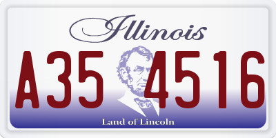 IL license plate A354516