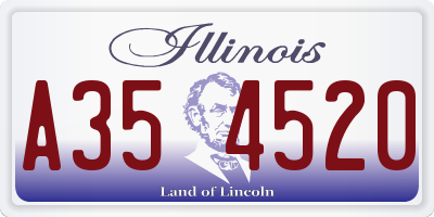 IL license plate A354520