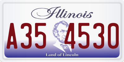 IL license plate A354530