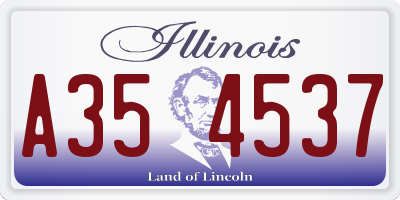 IL license plate A354537
