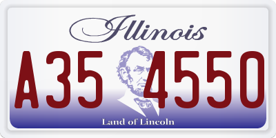 IL license plate A354550