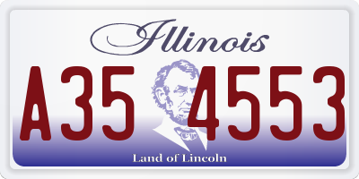 IL license plate A354553