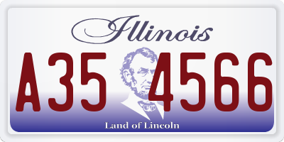IL license plate A354566