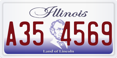 IL license plate A354569