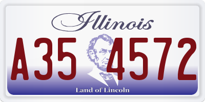 IL license plate A354572