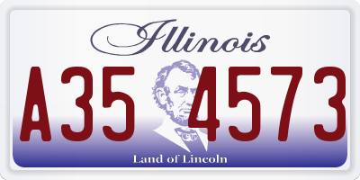 IL license plate A354573