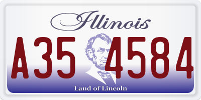 IL license plate A354584