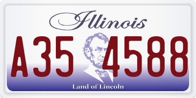IL license plate A354588